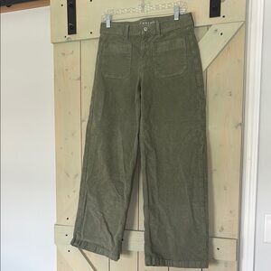 American Eagle Outfitters Olive Wide Leg Pants